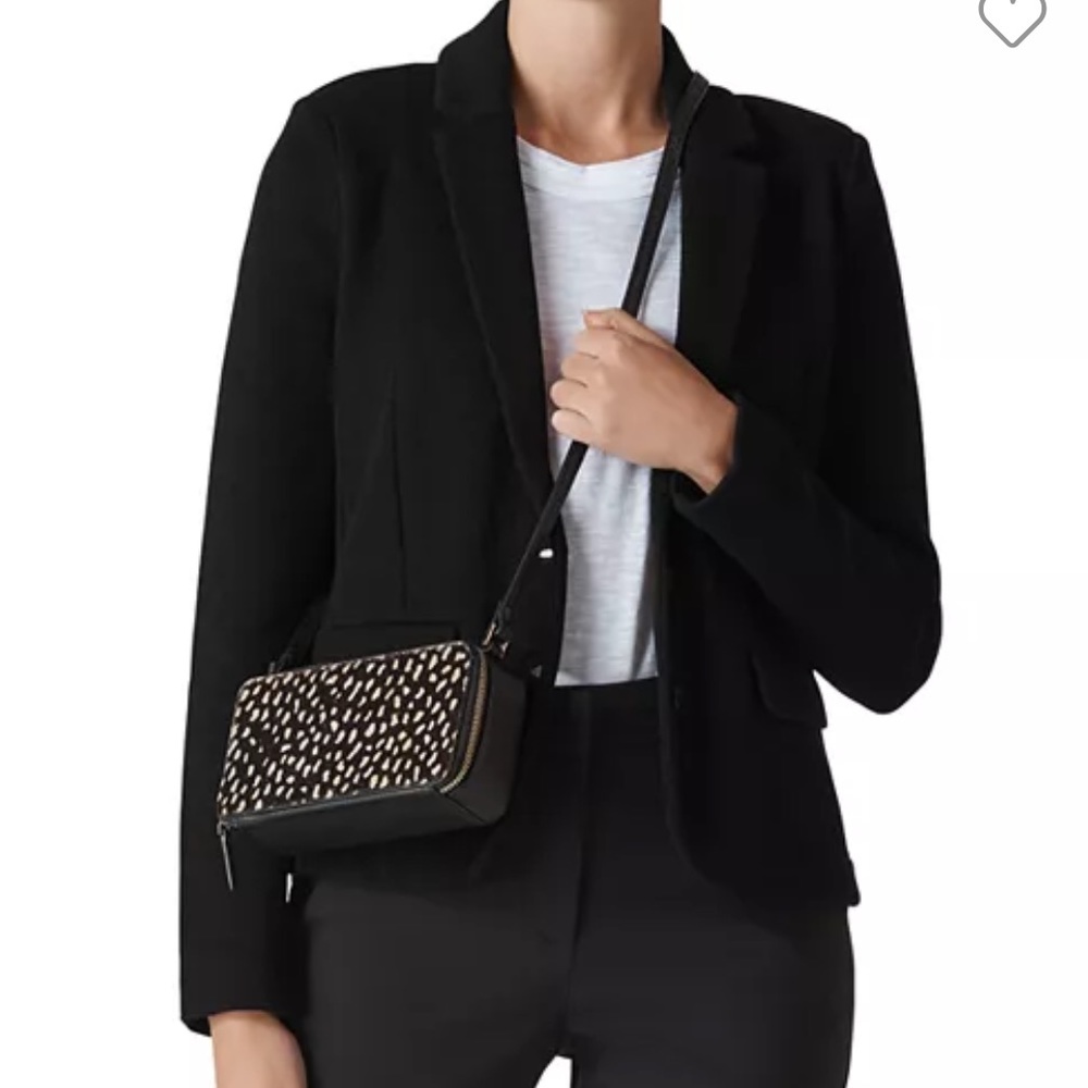 Whistles Slim Knit Blazer in Black